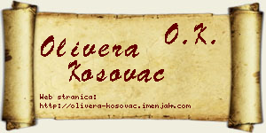 Olivera Kosovac vizit kartica